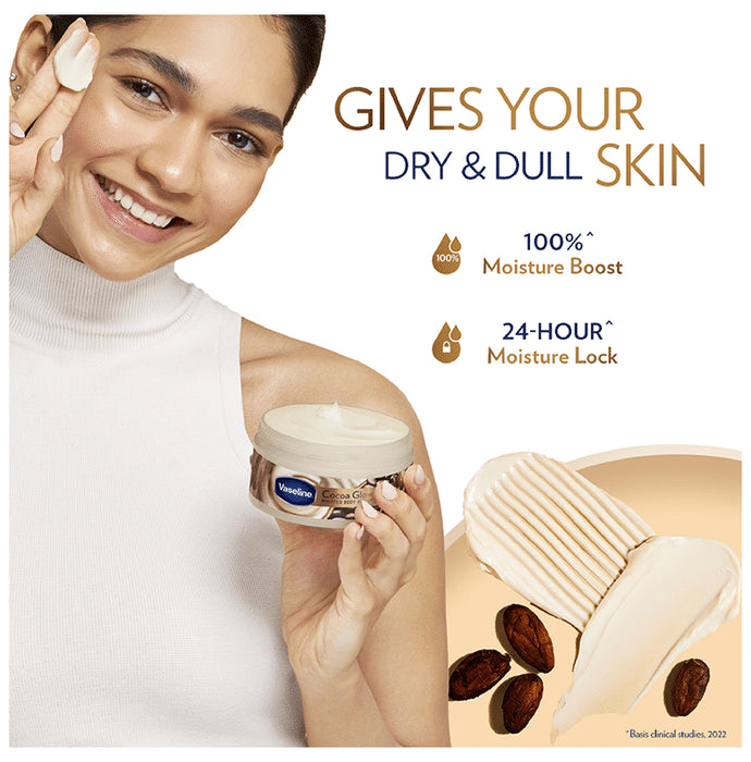 Vaseline Cocoa Glow Body Butter with Cocoa Butter Shea Butter Vitamin E