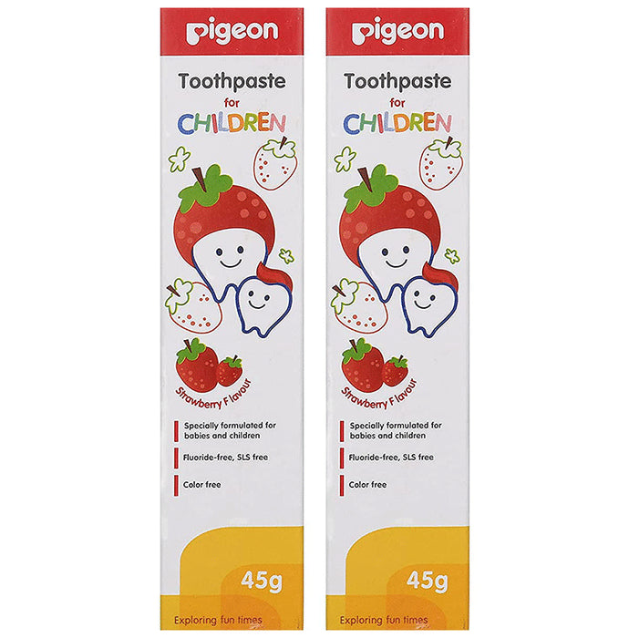 Pigeon Toothpaste for Children (45gm Each) Strawberry - Classic Derma