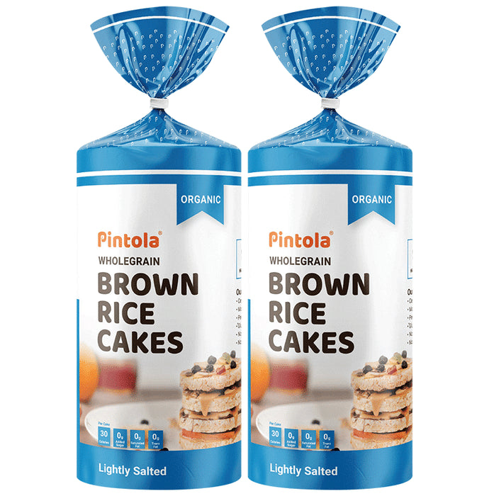 Pintola Organic Wholegrain Brown Rice Cake (130gm Each) Lightly Salted - Classic Derma