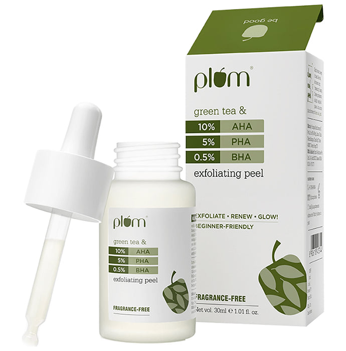 Plum Green Tea & 10% AHA + 5% PHA + 0.5% BHA Exfoliating Peel - Classic Derma
