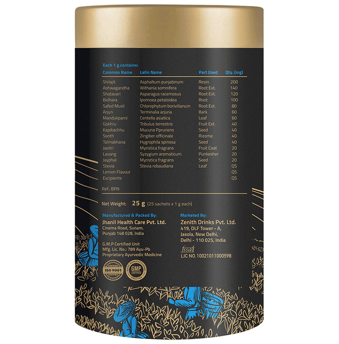 Auric Combo Pack of Shilajit Men's Lemon and Elaichi Sachet (50 Each)