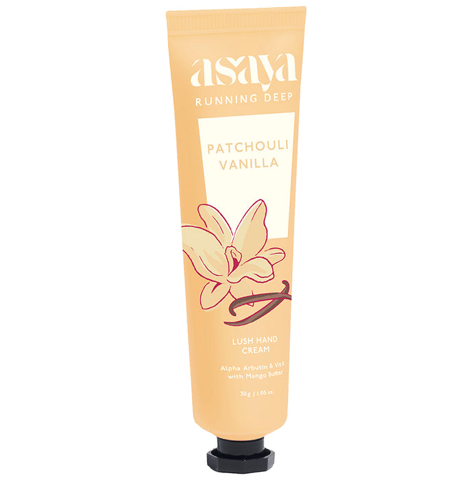 Asaya Running Deep Lush Hand Cream Patchouli Vanilla - Classic Derma
