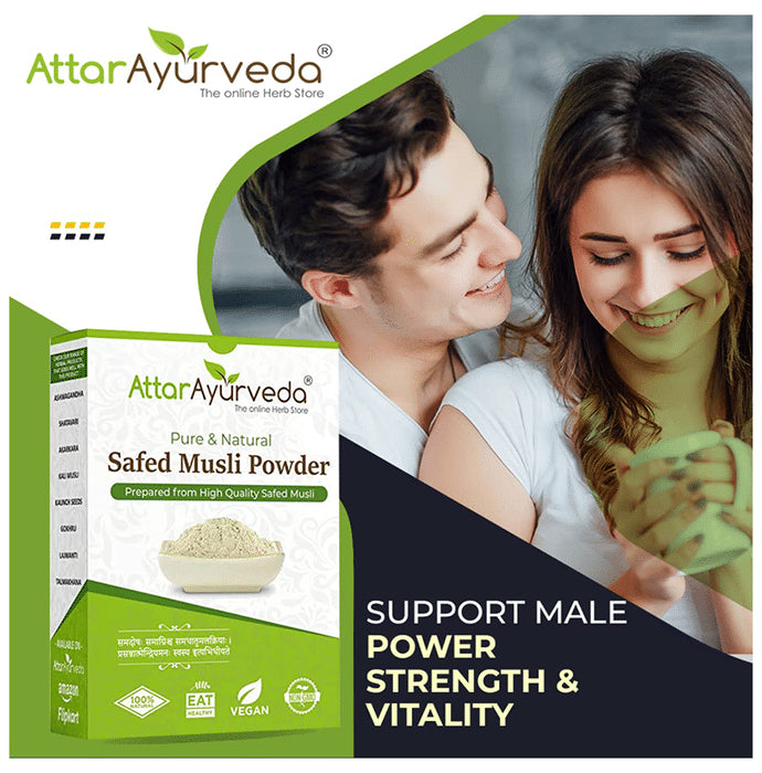Attar Ayurveda Pure and Natural Safed Musli Powder