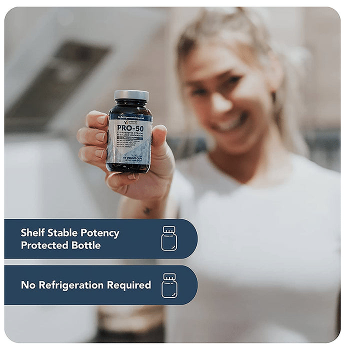 Vitamin Bounty Pro-50 13 Probiotic Strains 50 Billion Organisms Veggie Cap