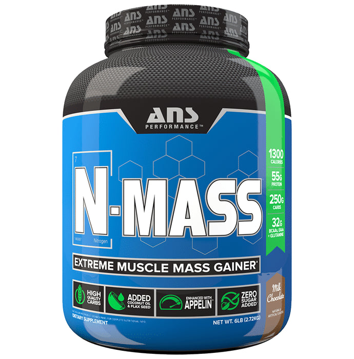 ANS Performance Milk Chocolate N-Mass Extreme Muscle Mass Gainer - Classic Derma