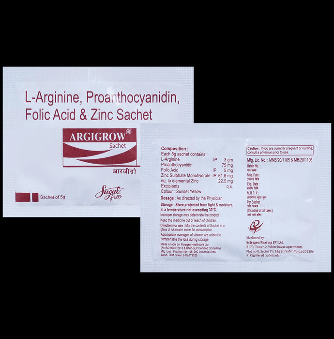 Argigrow Sachet Orange Sugar Free - Classic Derma