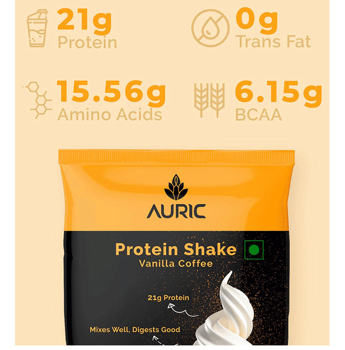 Auric Protein Shake Sachet (36gm Each) Vanilla Coffee