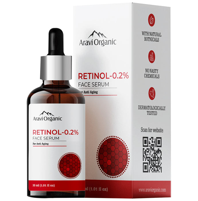 Aravi Organic 0.2% Retinol Face Serum - Classic Derma