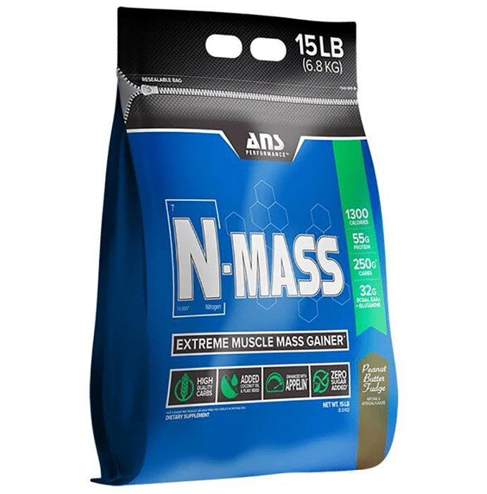 ANS Performance Peanut Butter Fudge N-Mass Extreme Muscle Mass Gainer - Classic Derma
