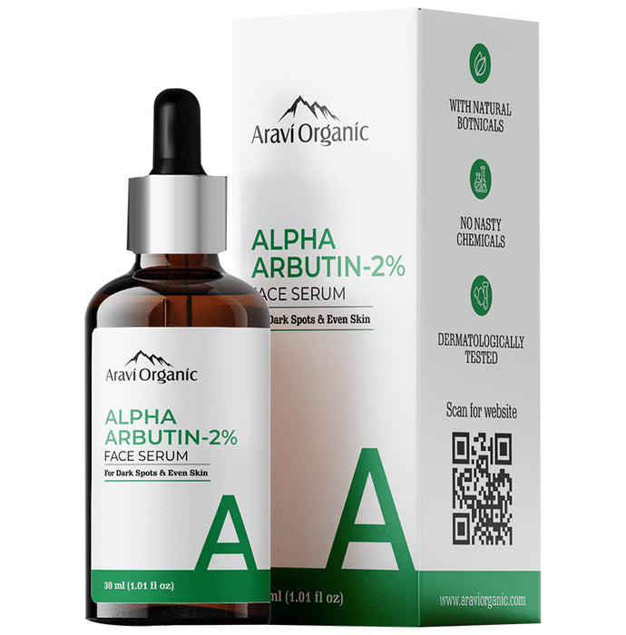 Aravi Organic Alpha Arbutin 2% Face Serum - Classic Derma