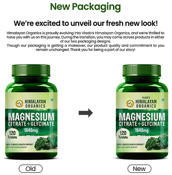 Vlado's Himalayan Organics Magnesium Citrate + Glycinate Tablet