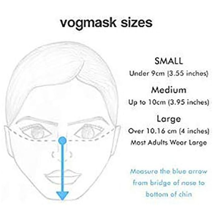 Vogmask Noir N95 CV Anti Pollution Mask Large Navy Blue