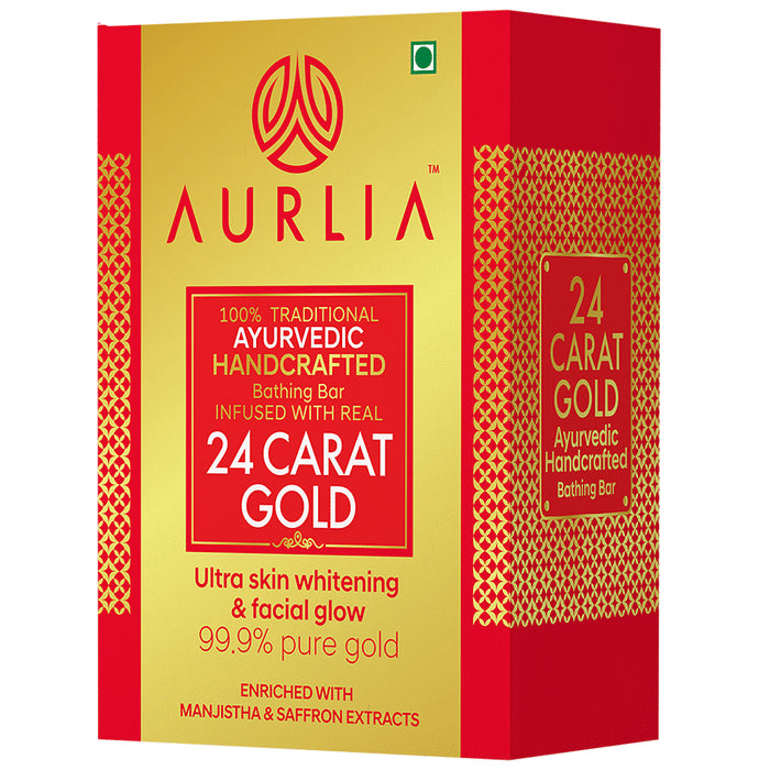 Aurlia 24 Carat Gold Ayurvedic Handcrafted Bathing Bar (50gm Each) - Classic Derma