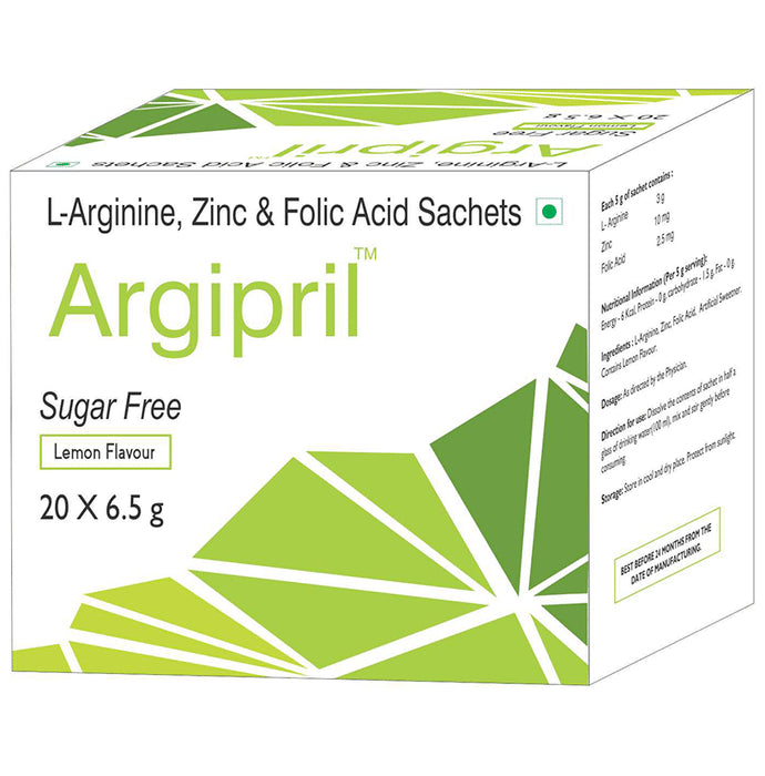 Argipril L-Arginine, Zinc & Folic Acid Sachet | Sugar-Free | Flavour Lemon - Classic Derma