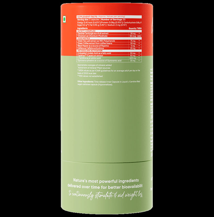 Wellbeing Nutrition Slow Burn with Capsimax Garcinia, Chromium & Liquid L-Carnitine Clinically Proven Capsule