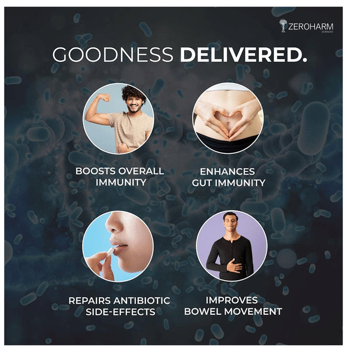 Zeroharm Sciences Gut Army Probiotics-Immunity Vegetable Capsule Capsule