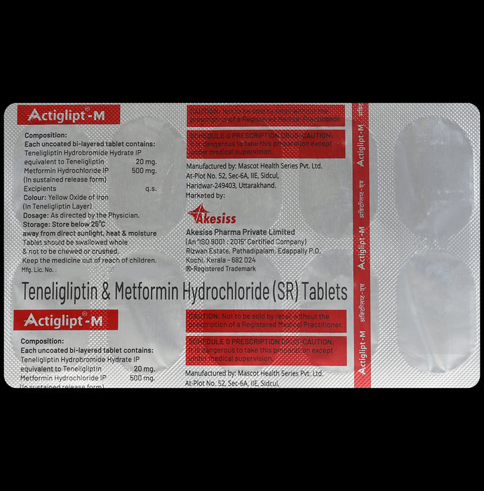 Actiglipt M 500mg/20mg Tablet