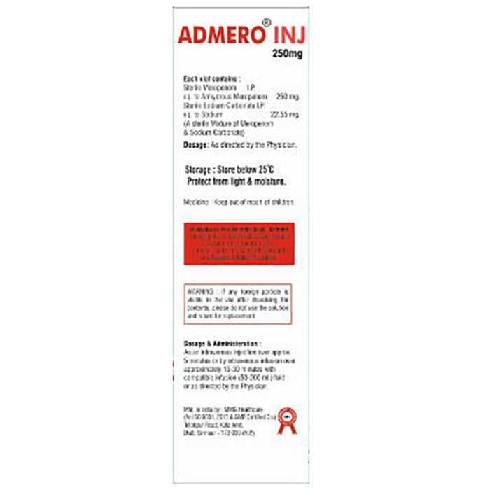 Admero 250mg Injection