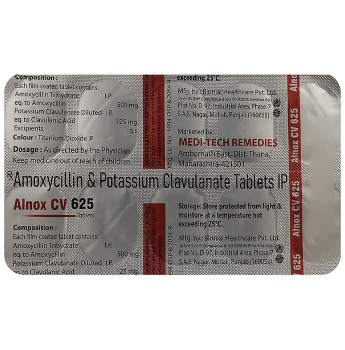 Alnox CV 625 Tablet