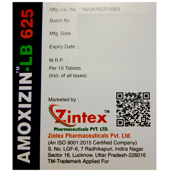 Amoxizin-LB 625 Tablet