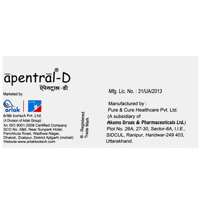 Apentral-D 10mg/40mg Tablet