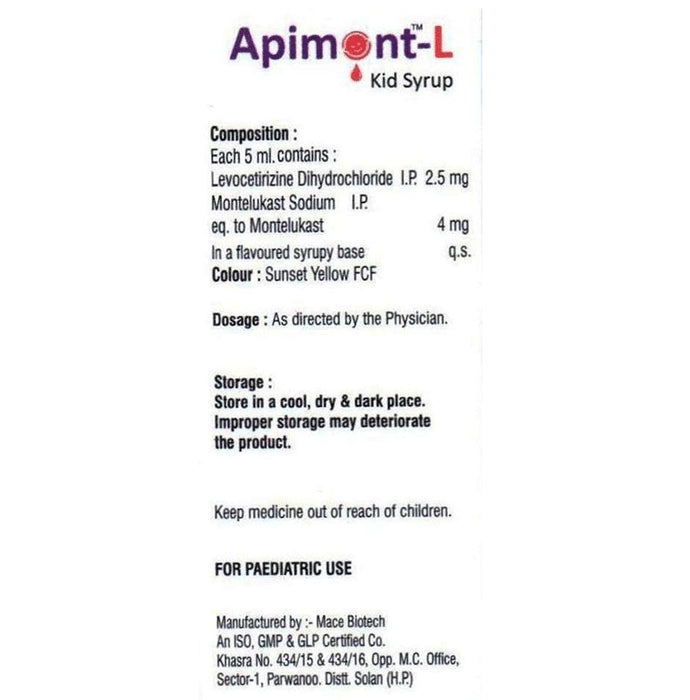 Apimont-L Kid Syrup