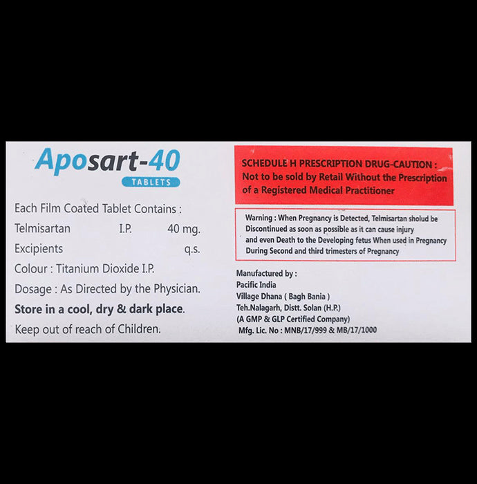 Aposart 40 Tablet