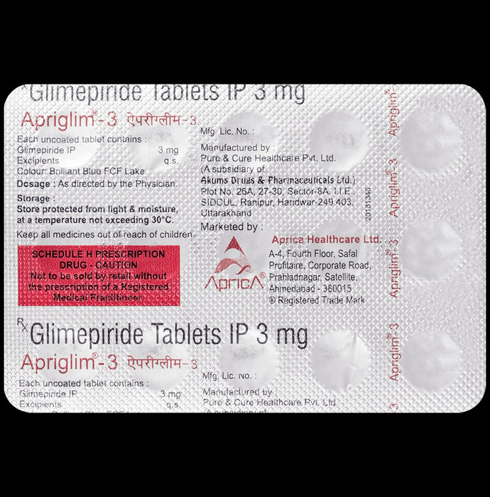 Apriglim 3 Tablet