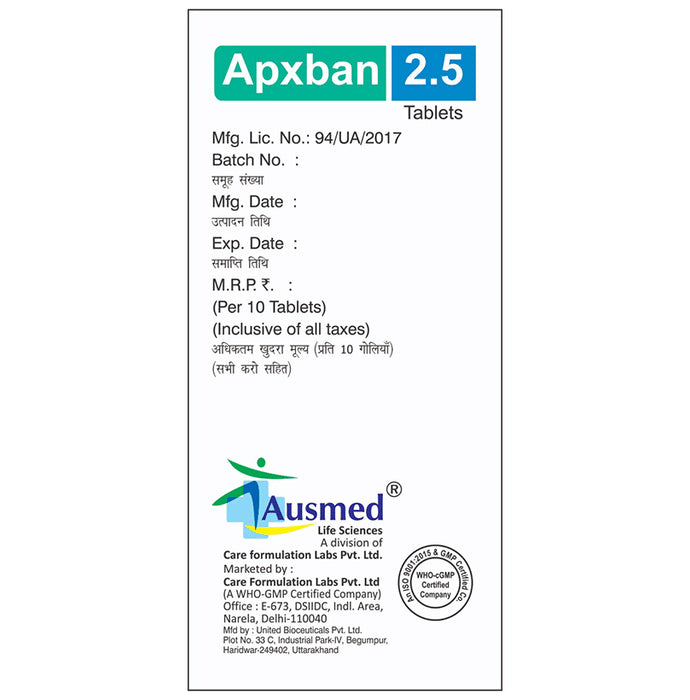 Apxaban 2.5 Tablet