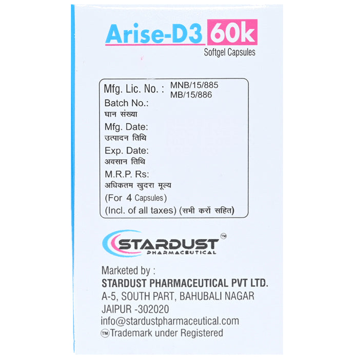 Arise-D3 60K Softgel Capsule