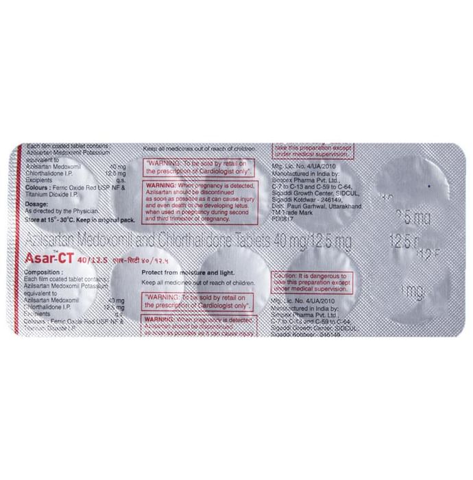 Asar-CT 40/12.5 Tablet