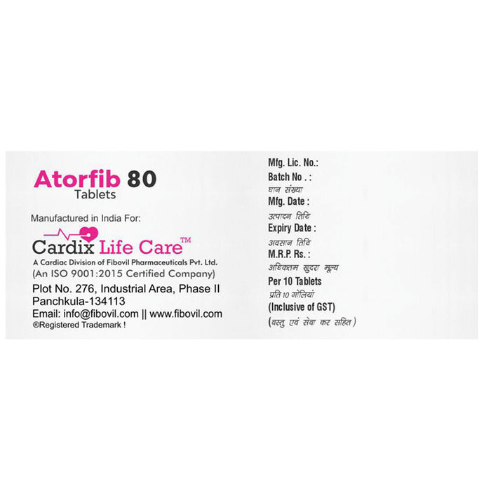 Atorfib 80mg Tablet