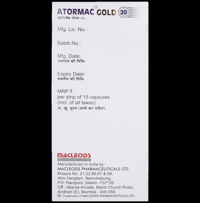Atormac Gold 20 Capsule