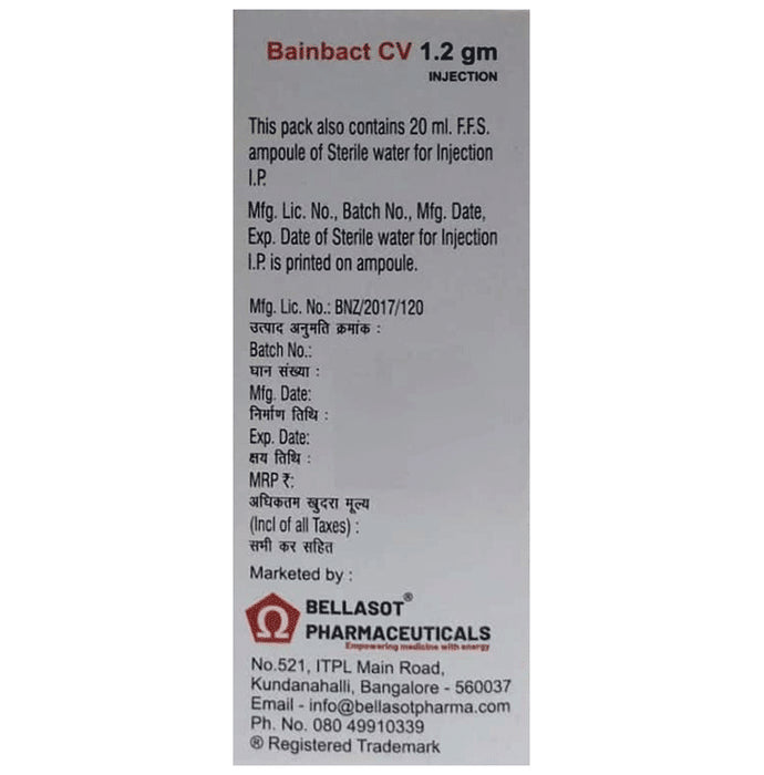 Bainbact CV 1.2 gm Injection