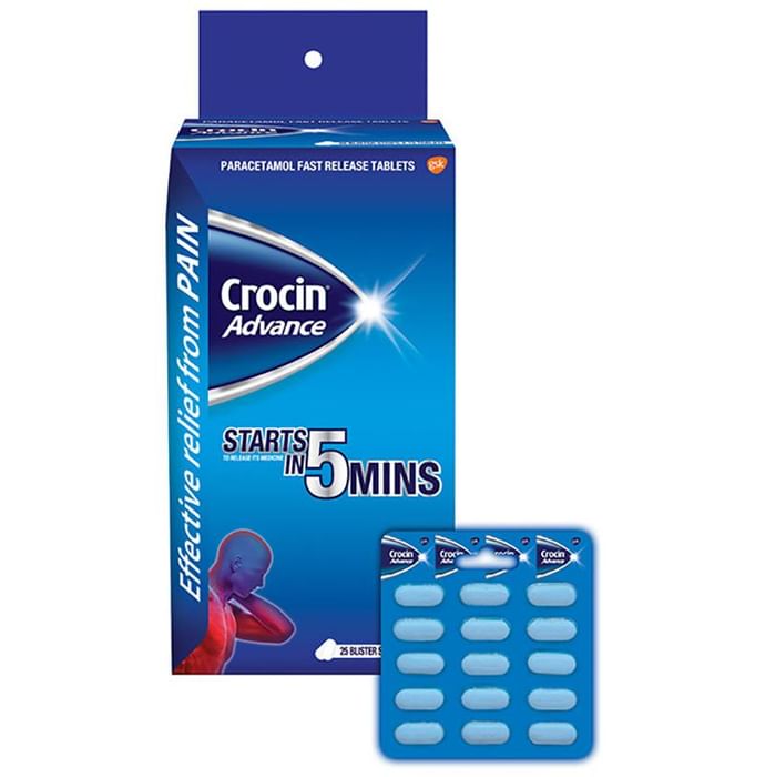 Crocin Advance Tablet Pack of 7 - Classic Derma