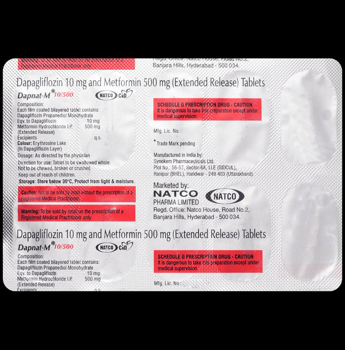Dapnat-M 10/500 Tablet ER