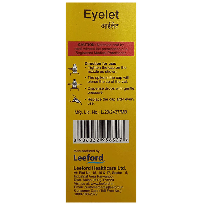 Eyelet Eye Drop 10ml for Eye Infections