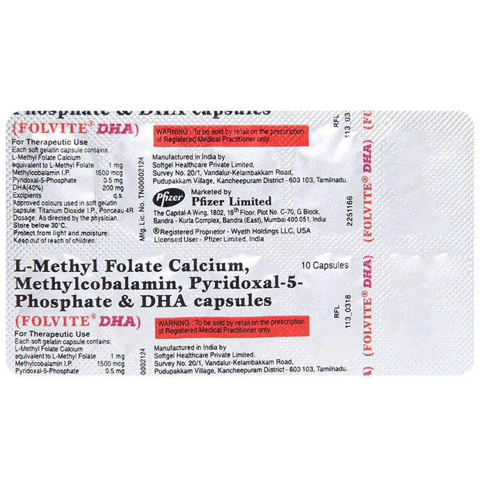 Folvite DHA Soft Gelatin Capsule