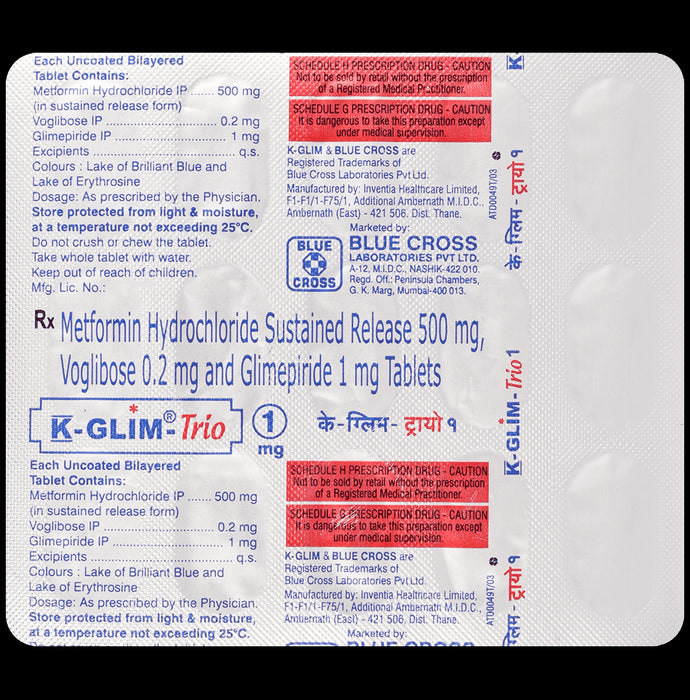K-Glim-Trio 1mg Tablet SR