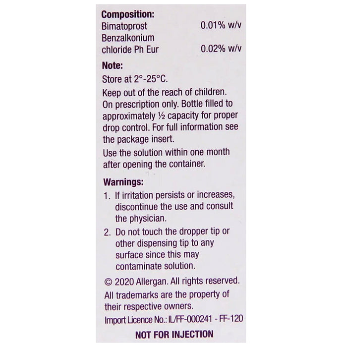 Lumigan 0.01% Ophthalmic Solution