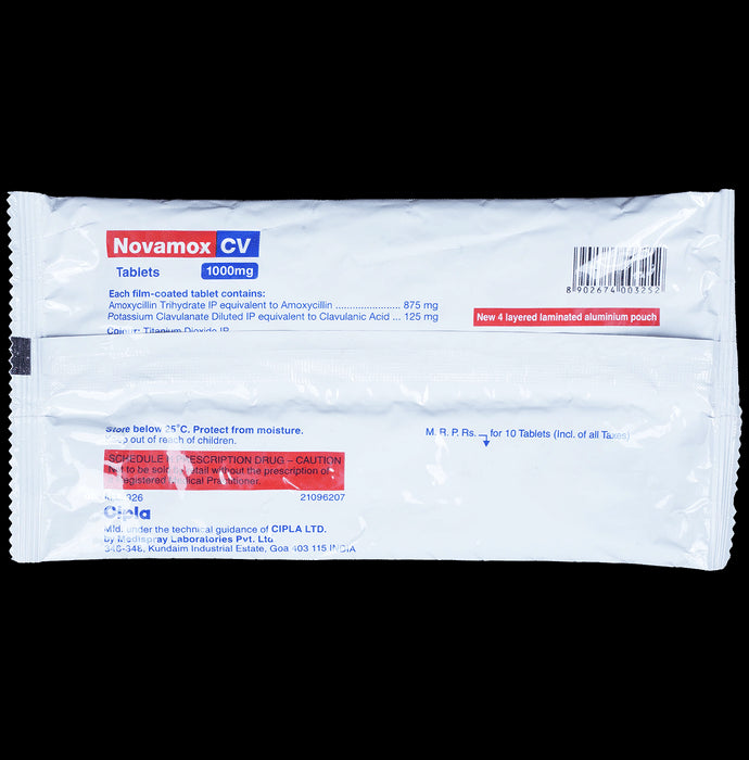 Novamox CV 1g Tablet