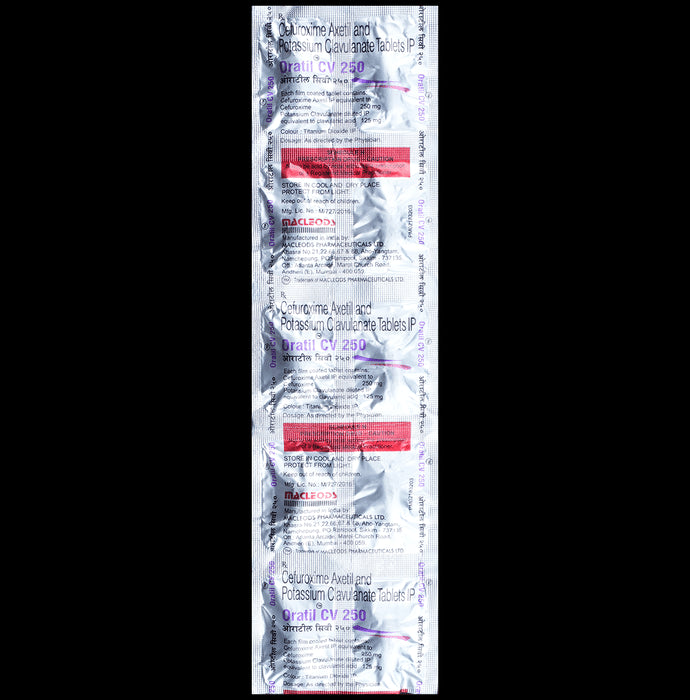 Oratil CV 250mg/125mg Tablet