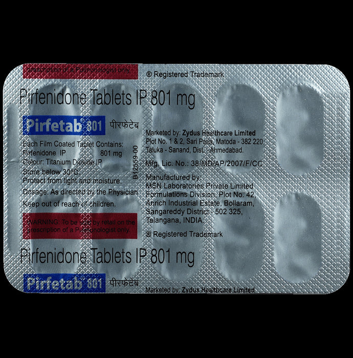 Pirfetab 801mg Tablet