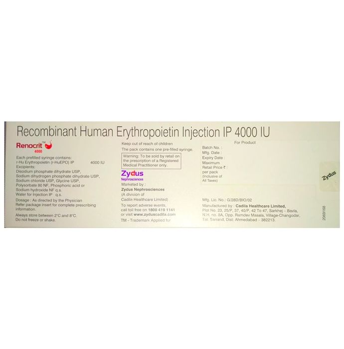 Renocrit 4000IU Injection