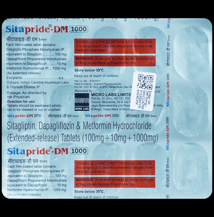 Sitapride DM 10mg/1000mg/100mg Tablet