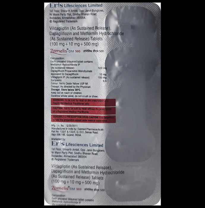 Zomelis-DM 500 Tablet SR