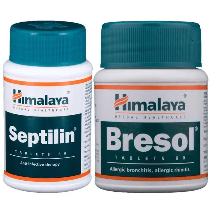 Himlaya Combo Pack of Septilin Tablet & Bresol Tablet (60 Each) - Classic Derma