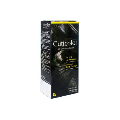 Cuticolor Hair Color Cream Black 2.0