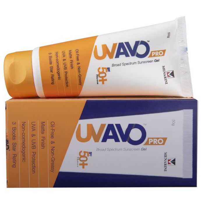 U.V. Avo Sunscreen SPF 50+ PA++++ | Oil-Free, Non-Greasy & Matte Finish Gel