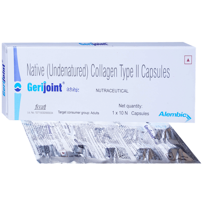 Gerijoint Capsule with Native (Undenatured) Collagen Type II | For Bone, Joint & Muscle Care